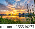 Cau Giay Park Lake Sunset, Hanoi Skyline Reflection Cau Giay Park Lake Sunset, Hanoi Skyline Reflection 133340273