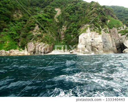 The coast seen from a sightseeing boat The coast seen from a sightseeing boat 133340443