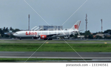 This is Lion Air airplane at Soekarno Hatta airport 133340561