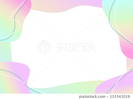 Gradient background material with cute dreamy fluid shapes scattered throughout 133341019