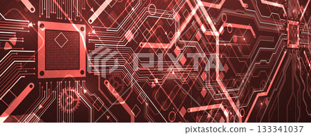 Abstract background on technological and scientific topics. CPU concept. Vector format. 133341037