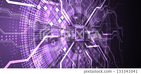 Abstract background on technological and scientific topics. CPU concept. Vector format. 133341041