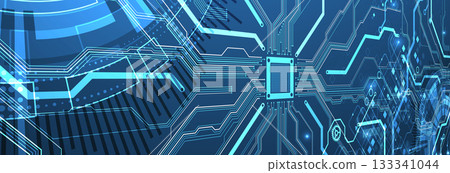 Abstract background on technological and scientific topics. CPU concept. Vector format. 133341044