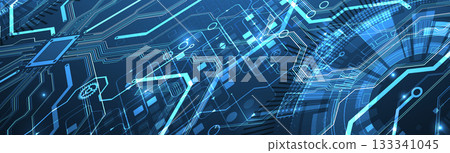 Abstract background on technological and scientific topics. CPU concept. Vector format. 133341045