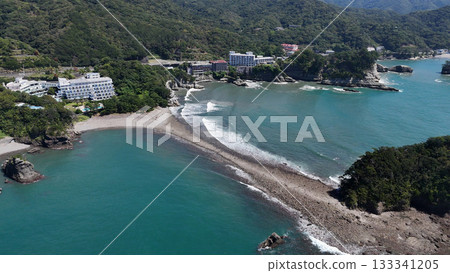 Dogashima Tombolo (aerial view) - Nishiizu Town, Kamo District, Shizuoka Prefecture, Japan 133341205