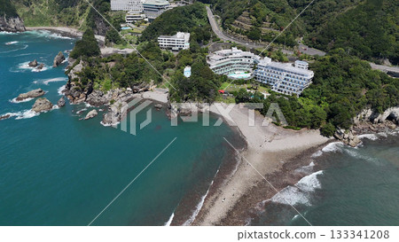 Dogashima Tombolo (aerial view) - Nishiizu Town, Kamo District, Shizuoka Prefecture, Japan Dogashima Tombolo (aerial view) - Nishiizu Town, Kamo District, Shizuoka Prefecture, Japan 133341208