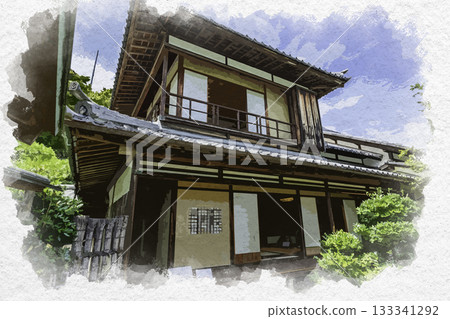 Watercolor style, Akinada Tobishima Kaido, Shimokamagari Island, Rantoukaku Museum, Hakusetsu-ro, Kure City, Hiroshima Prefecture Watercolor style, Akinada Tobishima Kaido, Shimokamagari Island, Rantoukaku Museum, Hakusetsu-ro, Kure City, Hiroshima Prefecture 133341292