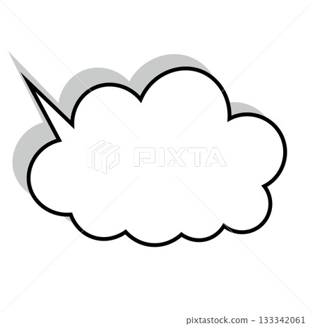 Simple speech bubble illustration - Fluffy 133342061