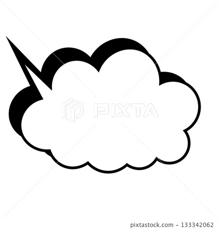 Simple speech bubble illustration - Fluffy 133342062