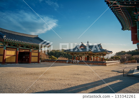 Inner Courtyard and Arched Gate, Naksansa Temple, South Korea 133342261