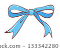 Blue thin single loop shoelace bow, long tails Blue thin single loop shoelace bow, long tails 133342280