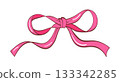 Flowy thin pink ribbon, freely tied bow Flowy thin pink ribbon, freely tied bow 133342285