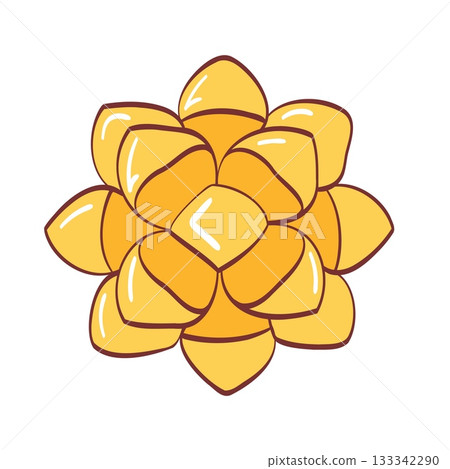 Yellow pull bow, floral ribbon Yellow pull bow, floral ribbon 133342290