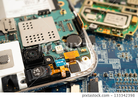 Repairing and upgrade circuit mainboard of notebook, electronic, computer hardware and technology. 133342398