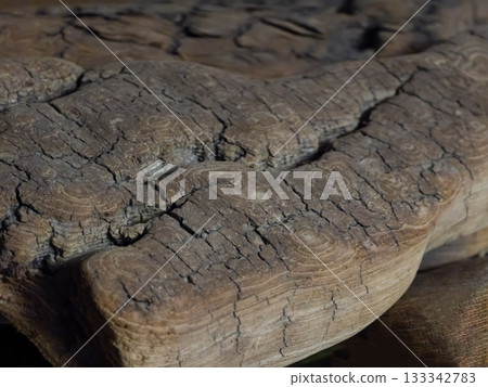 Gnarled Weathered Wood Texture Close-Up 133342783