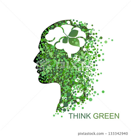 Think green concept 133342940