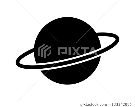 土星圖示單色 133342995