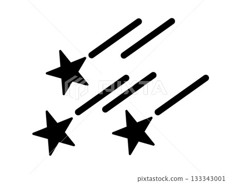 Meteor shower icon monotone Meteor shower icon monotone 133343001