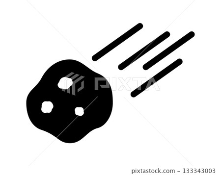 隕石圖標單色 133343003