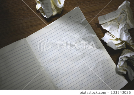 Crumpled notebook Crumpled notebook 133343026