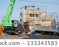 Scenery of a residential building construction site 133343583