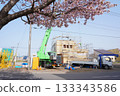 Scenery of a residential building construction site 133343586