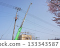 Scenery of a residential building construction site 133343587