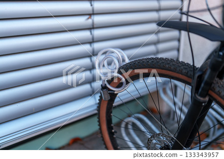 detail of a bicycle wheel 133343957