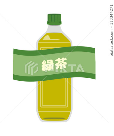 塑膠瓶裝綠茶示意圖 133344271