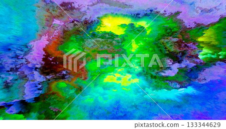 3d rendering. Watercolor texture on a paper sheet. Graphic illustration for your design. 133344629