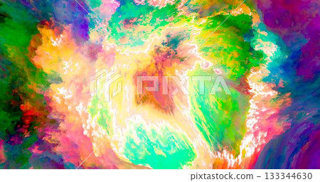 3d rendering. Watercolor texture on a paper sheet. Graphic illustration for your design. 133344630