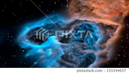 3d rendering. Space wallpaper and background. Universe with stars, constellations, galaxies, nebulae and gas and dust clouds 3d rendering. Space wallpaper and background. Universe with stars, constellations, galaxies, nebulae and gas and dust clouds 133344657