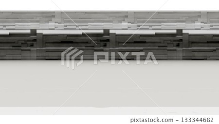3d rendering. HDRI environment map. 360 degree spherical seamless vr panorama. Abstract empty t interior of spacecraft or station corridor with neon lighting. 3d rendering. HDRI environment map. 360 degree spherical seamless vr panorama. Abstract empty t interior of spacecraft or station corridor with neon lighting. 133344682