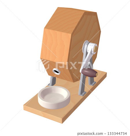 活動及特殊場合插畫素材：Garapon 彩票機（1_2）黃色 133344734