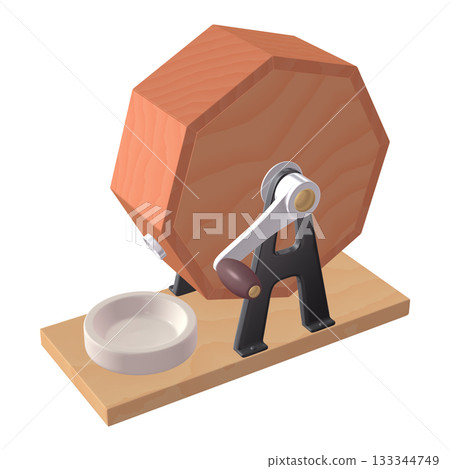 活動及特殊場合插畫素材：Garapon 彩票機（1_6）紅色 133344749