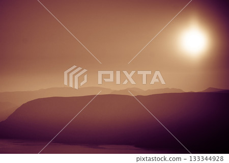 Coast landscape at sunset in Spain Coast landscape at sunset in Spain 133344928