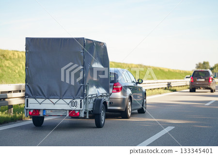 empty truck on road empty truck on road 133345401