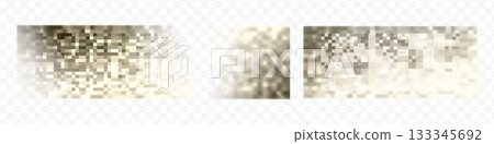 Censorship texture and gray pixel mosaic backgrounds. Checkered patterns hide text, image, or other prohibited privacy content. Vector graphic illustration with censor blur pattern for protection and 133345692