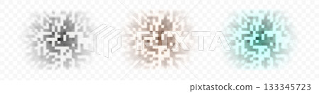 Censorship texture and gray pixel mosaic backgrounds. Checkered patterns hide text, image, or other prohibited privacy content. Vector graphic illustration with censor blur pattern for protection and 133345723