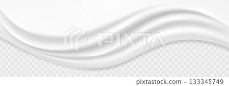 Liquid vector dripping ice cream texture. Glossy sugary flow drip, melting creamy surface. 133345749