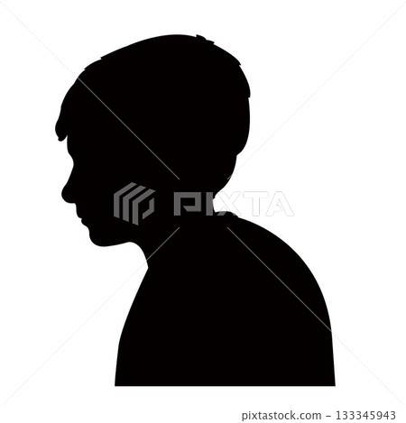 a boy head silhouette vector a boy head silhouette vector 133345943
