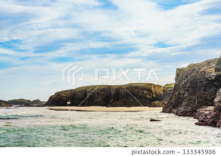 Beach of the Cathedrals, Galicia Spain. Place to visit. Beach of the Cathedrals, Galicia Spain. Place to visit. 133345986