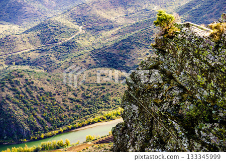 Douro river. Border between Portugal and Spain. 133345999