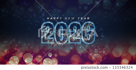 Glitter Spark 2026 New Year Celebration Background 133346324