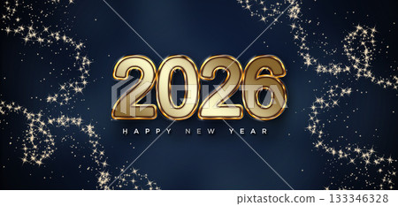 Gold Sparkle 2026 Happy New Year Celebration Banner Gold Sparkle 2026 Happy New Year Celebration Banner 133346328