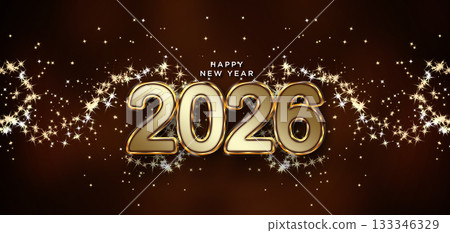 Golden Glow 2026 New Year Celebration Background 133346329