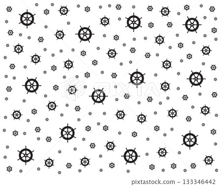 Seamless pattern with black silhouettes on a white background 133346442