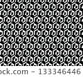 Black and white hexagon seamless pattern 133346446