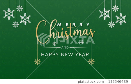 Christmas discount promo offers sale holiday seasonal banner. Modern Xmas banner design. Winter holidays social media poster. Merry Christmas and Happy New Year shopping promotion post 133346489