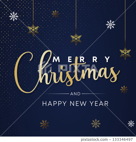 Christmas discount promo offers sale holiday seasonal banner. Modern Xmas banner design. Winter holidays social media poster. Merry Christmas and Happy New Year shopping promotion post 133346497